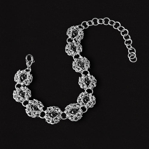 Bransoletka "Metalowe Kwiaty"
